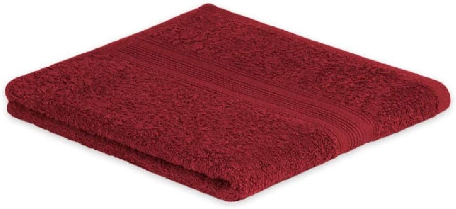 Handtuch Frottier 500 g/m² 50 x 100 cm Bordeaux Bild 1