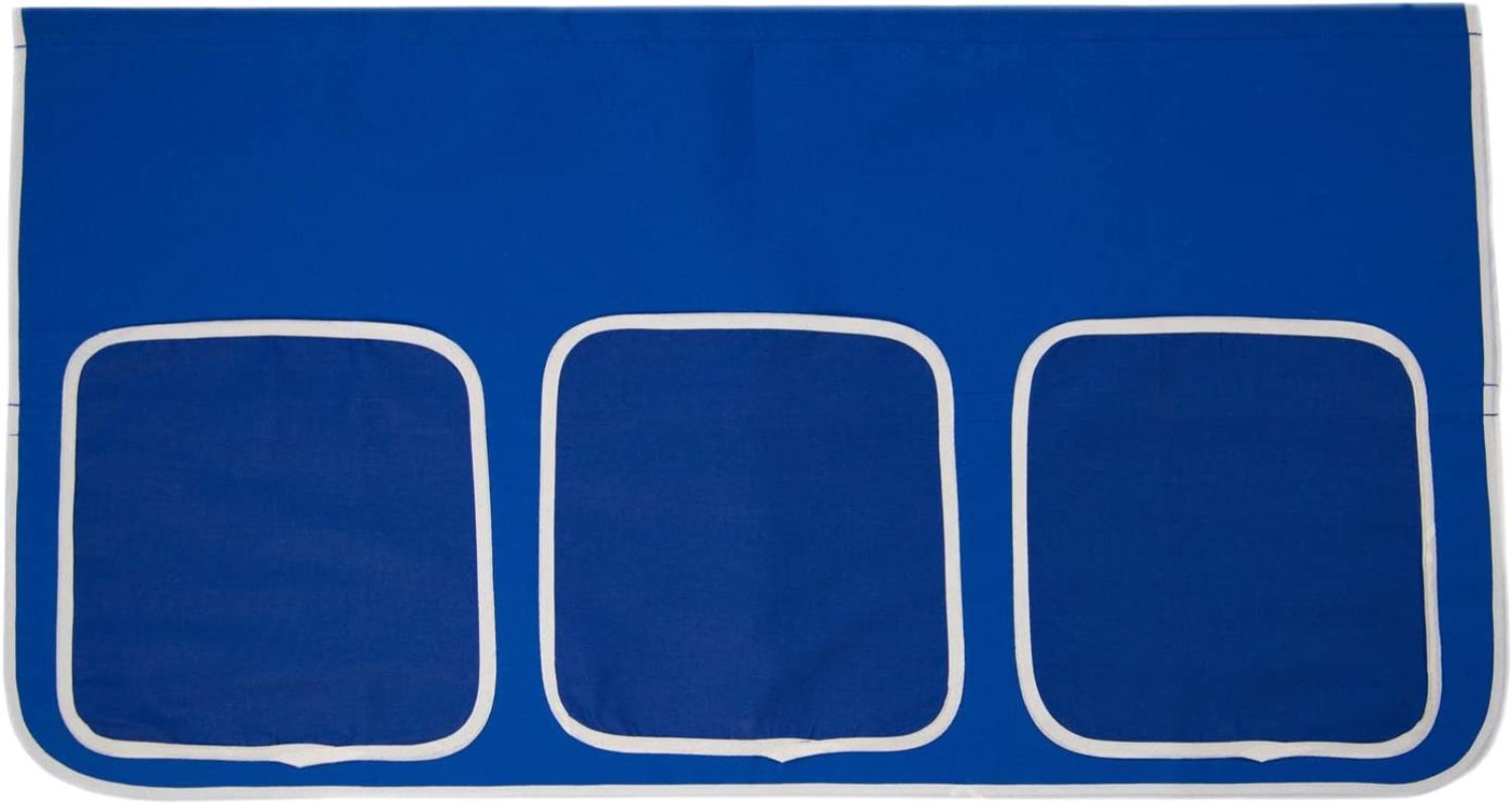 Bett Tasche Stofftasche für Hochbett Bettzubehör blau Stoff Kinderbett Vorhang Bild 1
