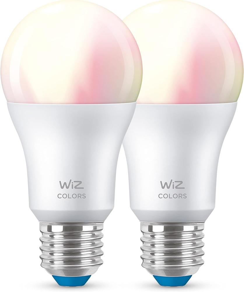 WiZ Tunable White & Color LED Lampe, E27, 60 W, dimmbar, 16 Mio. Farben, smarte Steuerung per App/Stimme über WLAN, Doppelpack Bild 1