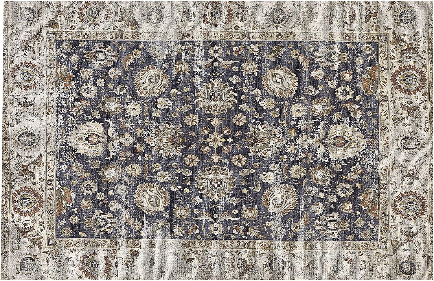 Teppich mehrfarbig orientalisches Muster 150 x 230 cm Kurzflor PELITLI Bild 1