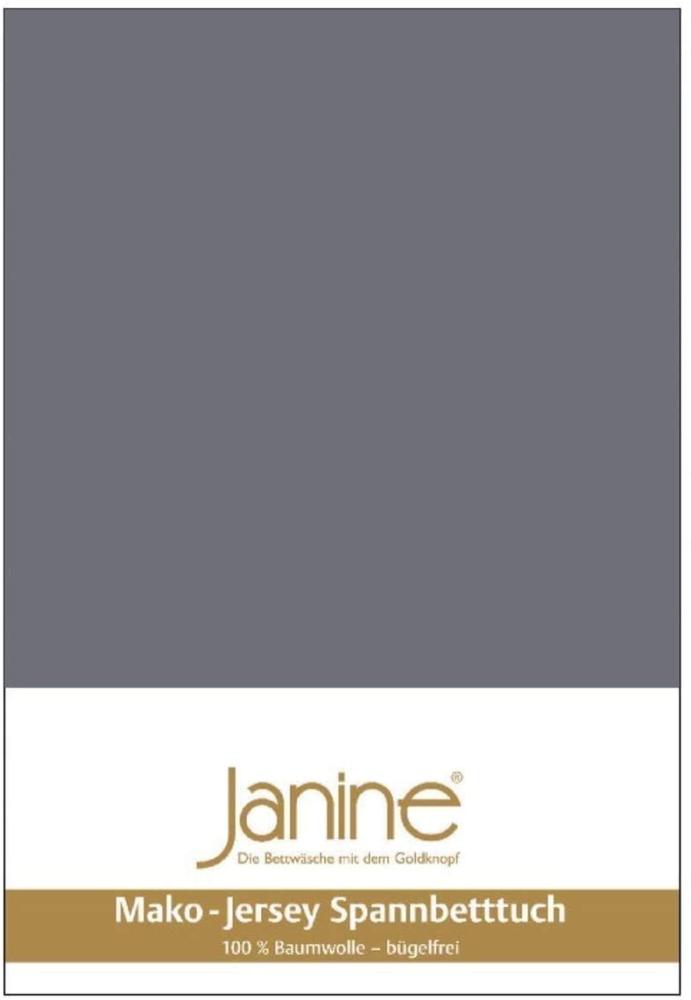 Janine Spannbetttuch 5007 Mako Jersey 140/200 bis 160/200 cm opalgrau Fb. 48 Bild 1