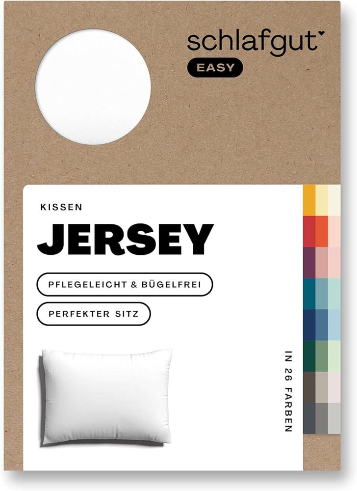 Schlafgut Kissenbezug EASY Jersey | Kissenbezug einzeln 70x90 cm | full-white Bild 1