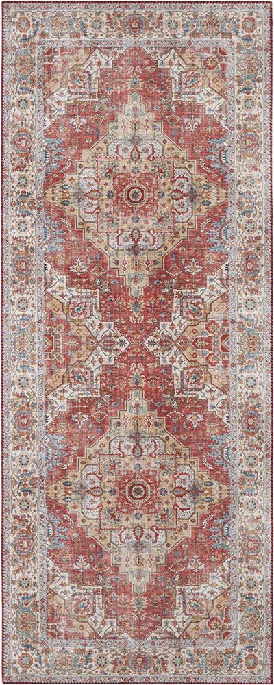 Vintage Teppich Sylla Ziegelrot - 80x200x0,5cm Bild 1
