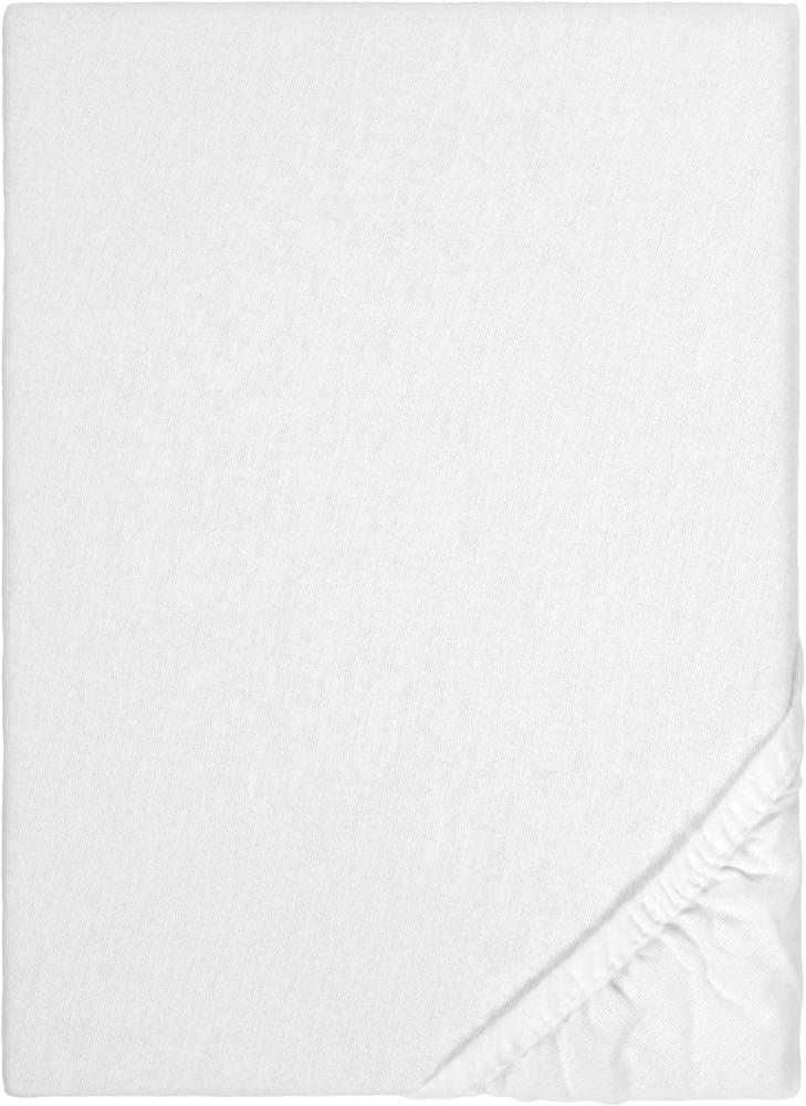 biberna wasserundurchlässiges Molton-Spannbettlaken Uni Weiß 180x200 cm Bild 1