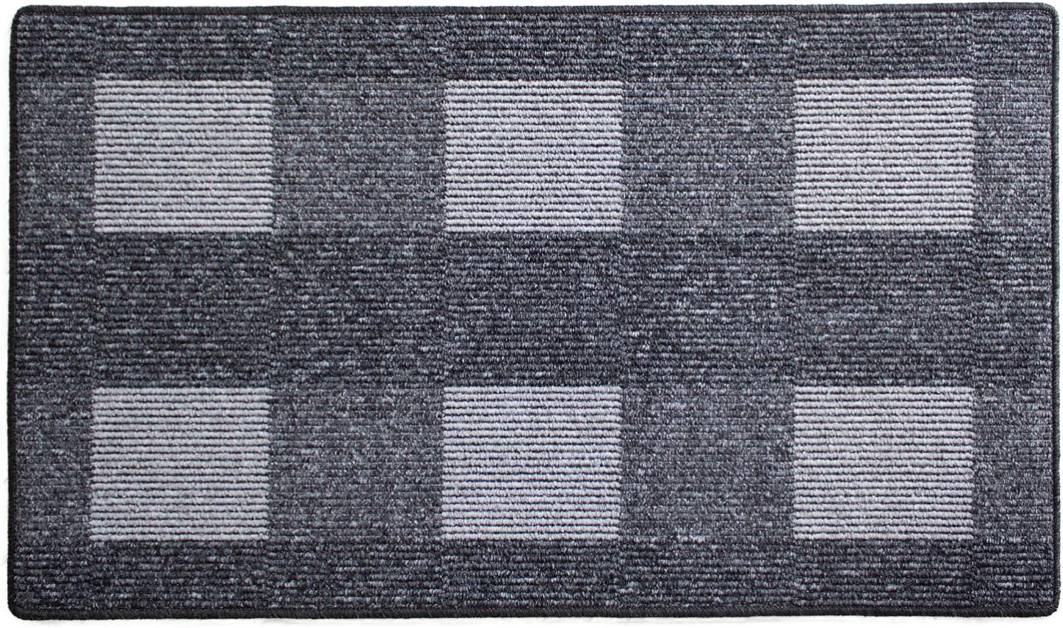 Webteppich in 5 Größen und 4 Farben karoformat Schlinge Grau, 200 x 120 cm Bild 1