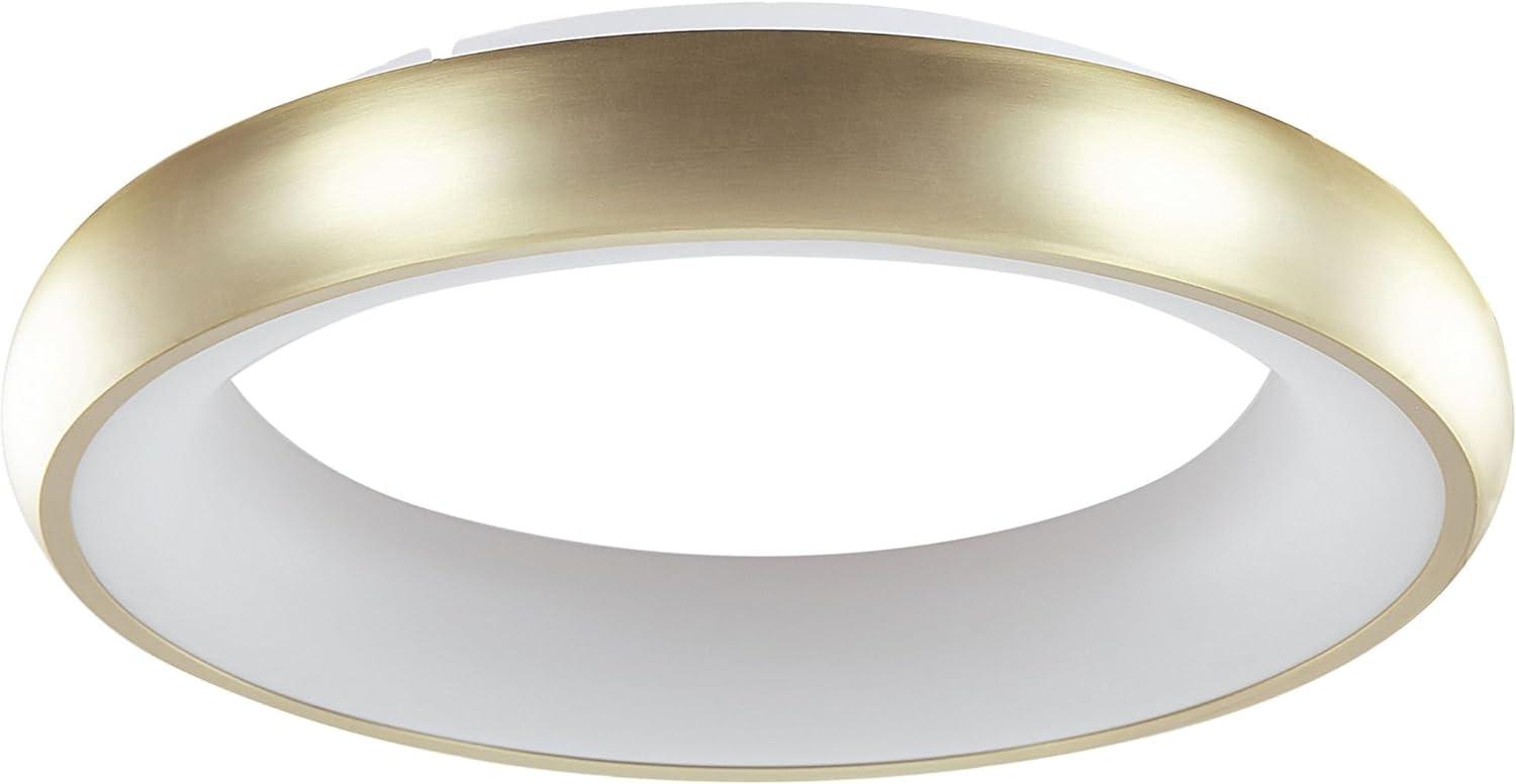 'Ataran' Deckenleuchte Gold Ringform Stahl und Kunststoff mit Integriertem LED-Licht Runde Form Moderne Beleuchtung Bild 1