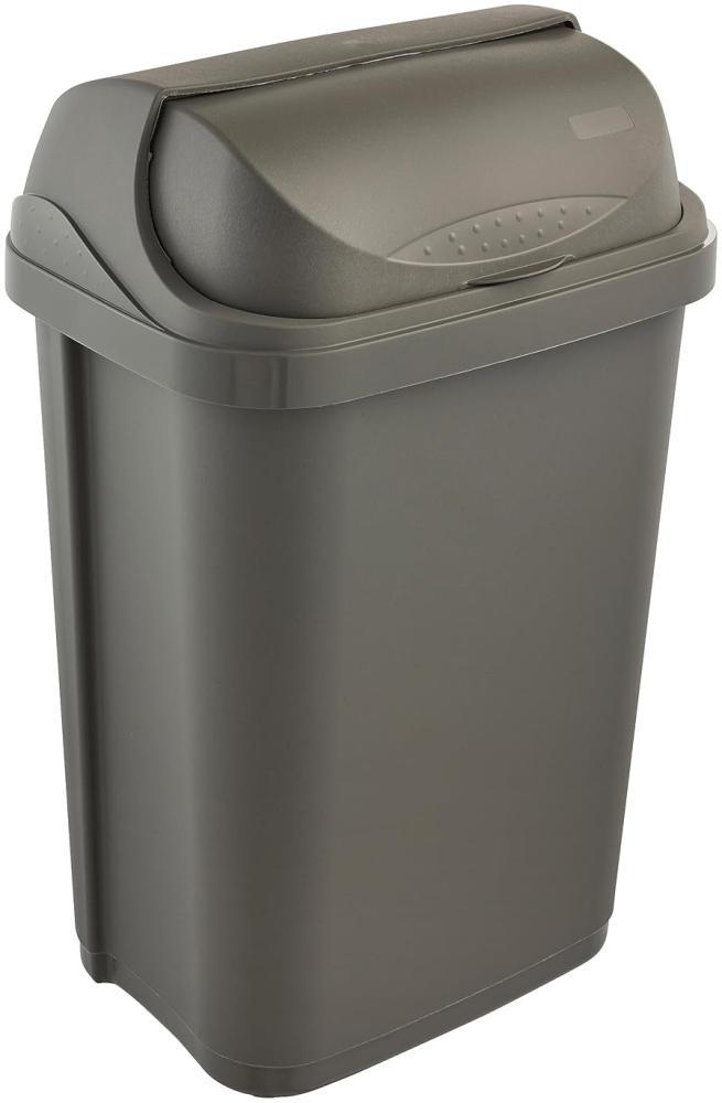 keeeper Abfalleimer "rasmus eco", 25 Liter, grau Farbe: eco-grey, aus 100% Recyclingkunststoff, mit Rolldeckel, Maße: (B)260 x (T)340 x (H)540 mm (1045413800000) Bild 1