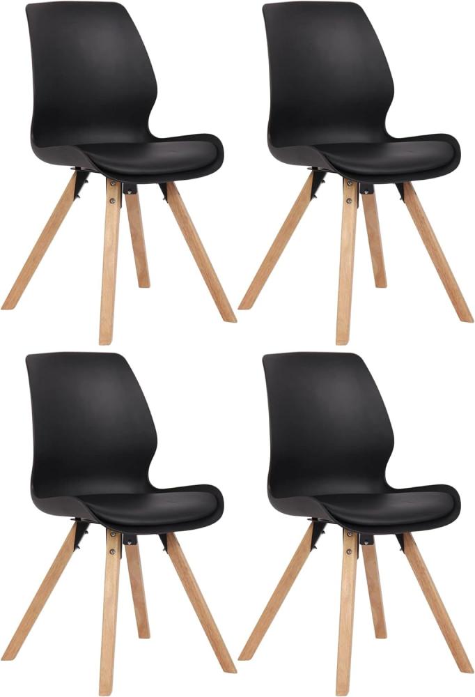 4er Set Stuhl Luna Kunststoff (Farbe: schwarz) Bild 1