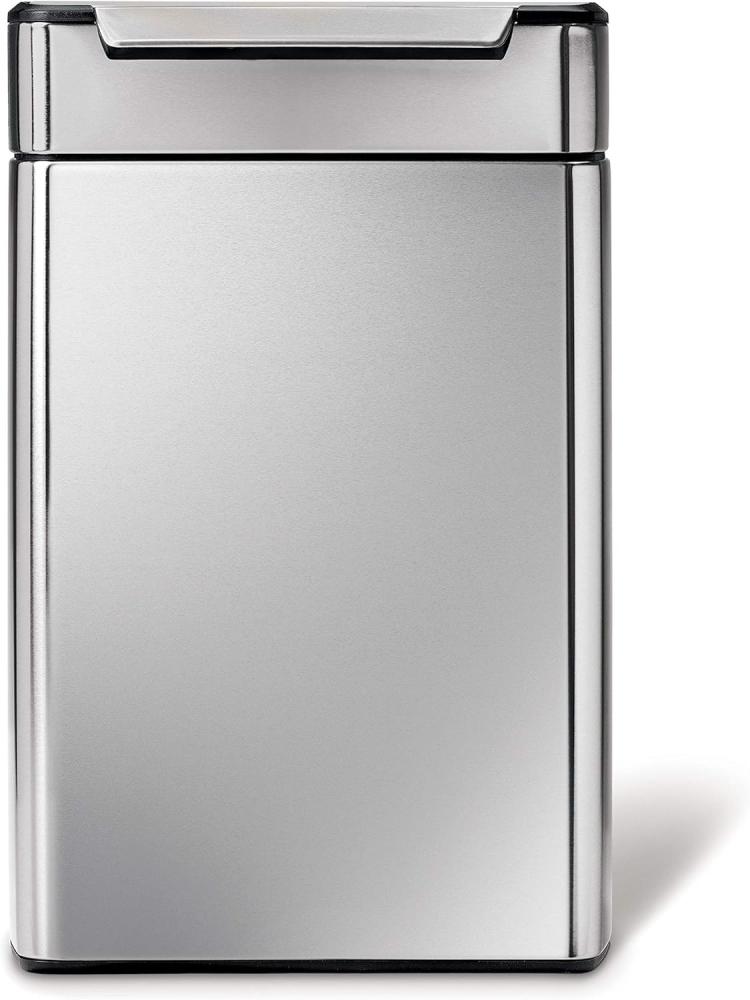 simplehuman 48 Liter, touch-bar Recycler Abfalleimer, gebürsteter Stahl, 10 Jahre Bild 1