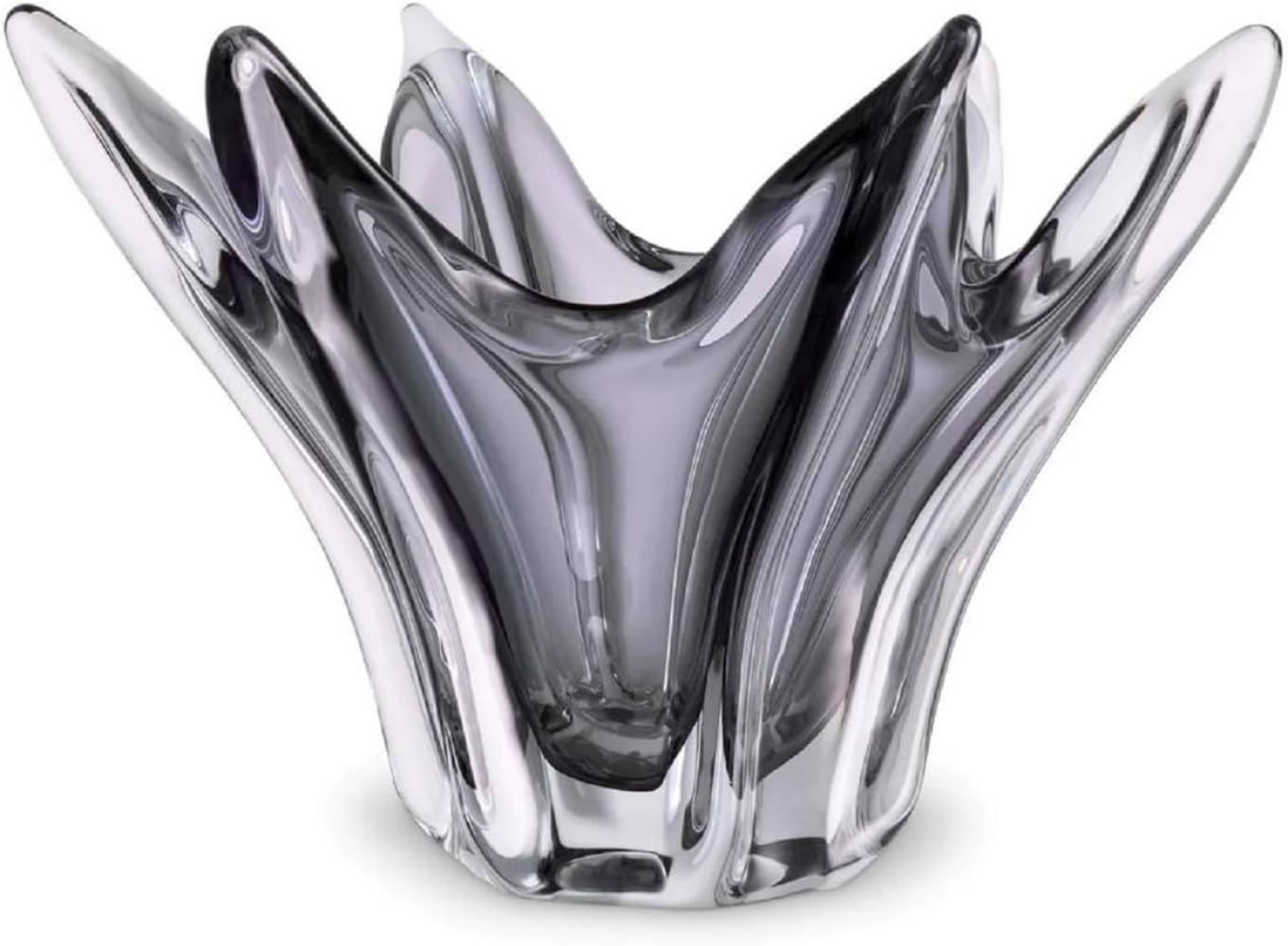 Casa Padrino Luxus Glas Schüssel Grau Ø 36,5 x H. 22,5 cm - Deko Schale aus mundgeblasenem Glas - Deko Accessoires - Luxus Qualität Bild 1