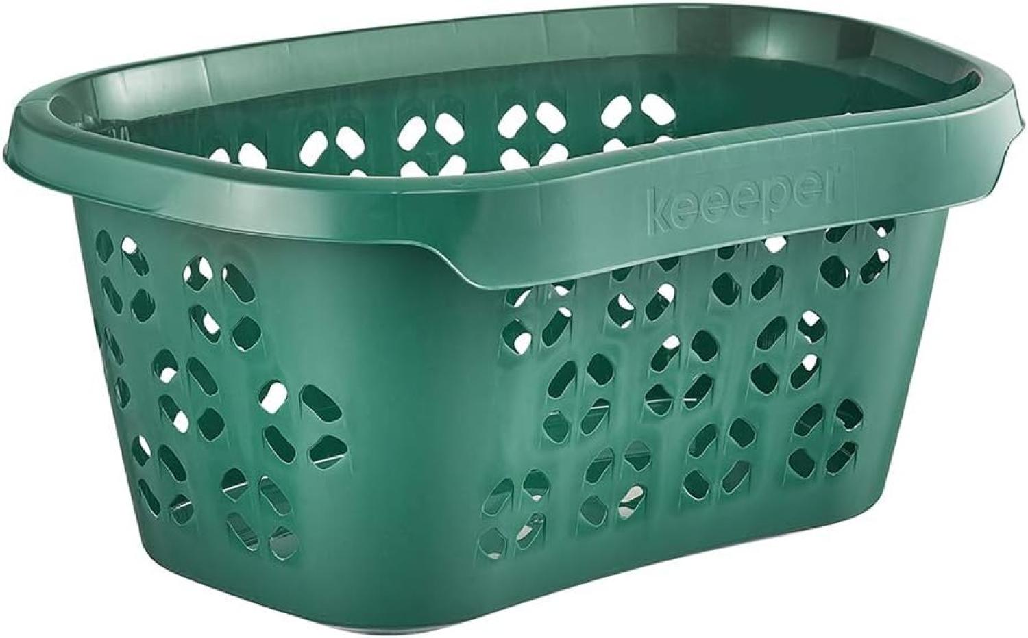 keeeper Wäschekorb ''anton eco'', Breite: 575 mm, grün Farbe: eco-green, aus 100% Recyclingkunststoff, - 1 Stück (1009330800000) Bild 1