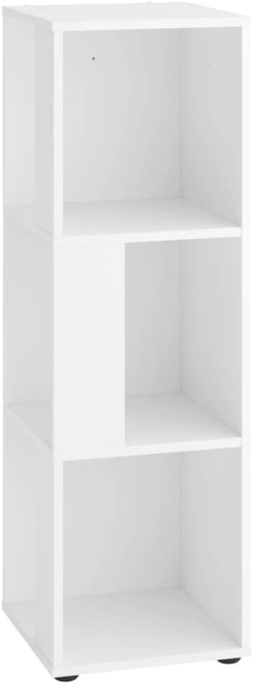 FMD Eckregal mit 6 Seitenfächern Weiß Bild 1