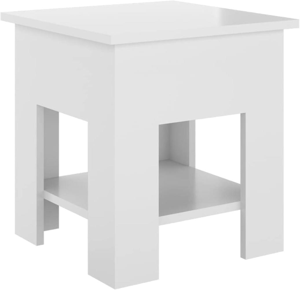 Couchtisch Hochglanz-Weiß 40x40x42 cm Holzwerkstoff Bild 1