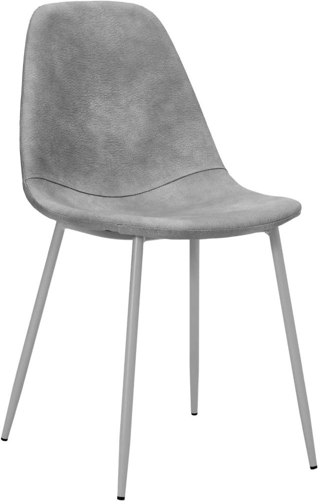 Stuhl Found aus Stahl und Kunststoff in Grau Bild 1