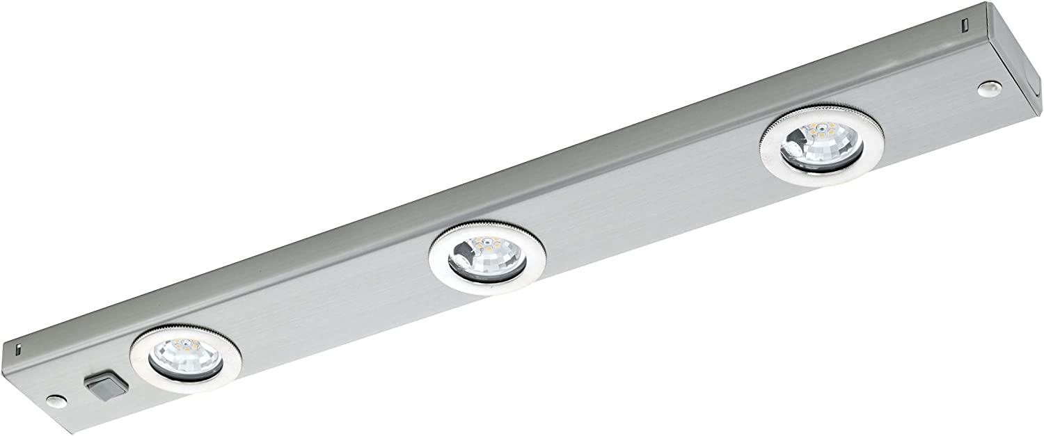 Eglo 93707 LED Küchenleuchte KOB Stahl nickel-matt L:60cm B:7cm H:2,5cm max. 3X2,3W 3000K mit Wippschalter Bild 1