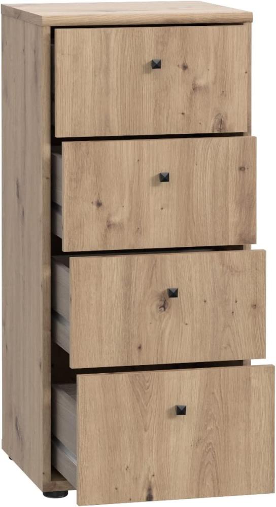 Kommode Schubladen Highboard Sideboard Hochkommode ca. 39 x 85 x 35 cm Artisan Eiche Nb. Bild 1