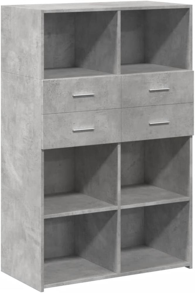 Highboard Betongrau 80x42,5x124 cm Holzwerkstoff 3281388 Bild 1