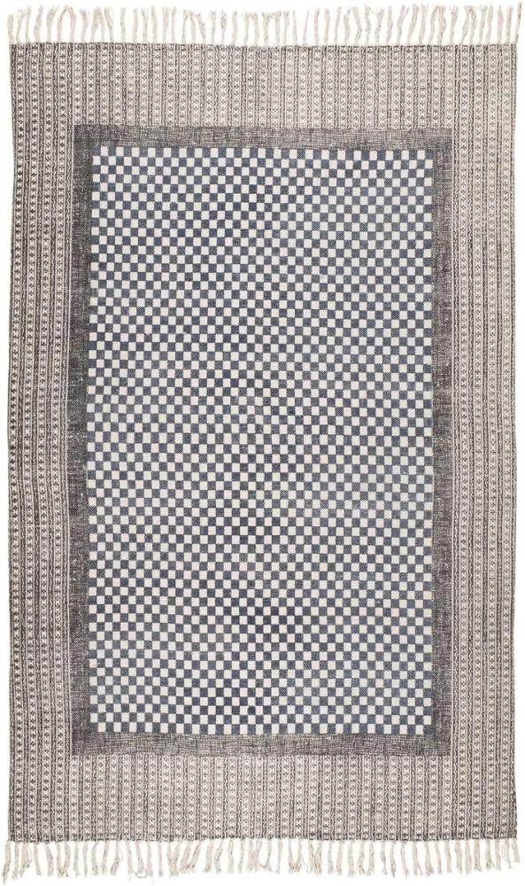 Laursen - Teppich 120x180cm Grau Muster 6595-00 Matte Läufer Bodenmatte Fransen Bild 1