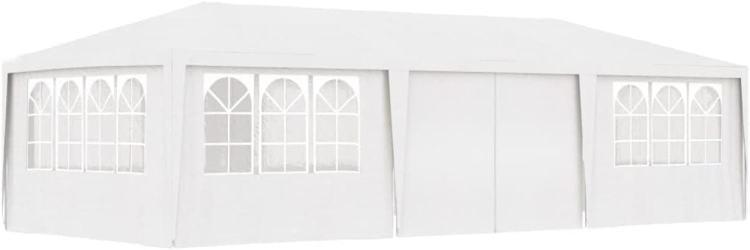 Profi-Partyzelt mit Seitenwänden 4×9 m Weiß 90 g/m² Bild 1