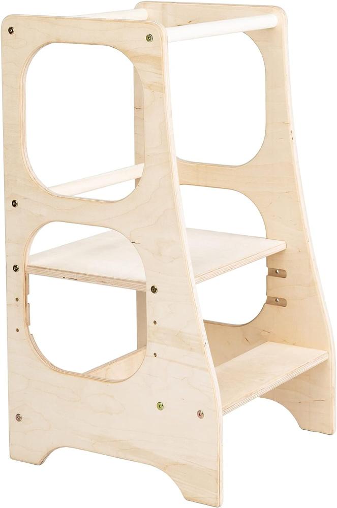 Lernturm - Nature Steps - Montessori Küchenturm mit 3 Höhen Bild 1