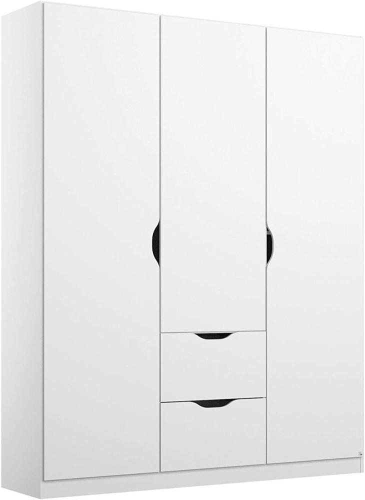 Rauch Möbel Alvara Schrank Drehtürenschrank in Weiß 2-türig mit 2 Schubladen, inklusive Zubehörpaket Basic 1 Kleiderstange, 3 Einlegeböden BxHxT 136x197x54 cm Bild 1