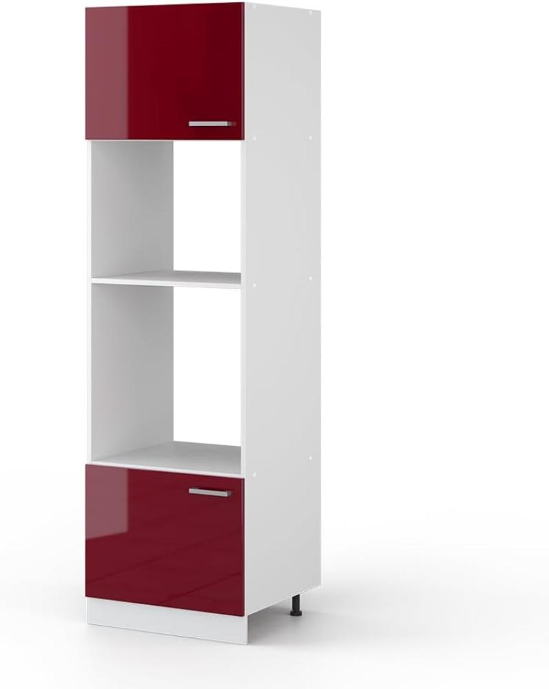 Vicco Küchenschrank R-Line Hängeschrank Unterschrank Küchenzeile Küchenunterschrank Arbeitsplatte, Möbel verfügbar in 6 Dekoren (Bordeaux ohne Arbeitsplatte, Mikrowellenumbauschrank 60 cm) Bild 1