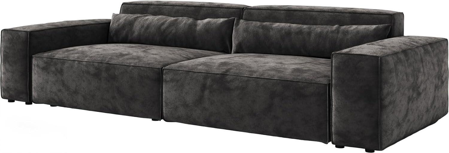 Big-Sofa Sirpio XL 270x130 cm Mikrofaser Schwarz Bild 1