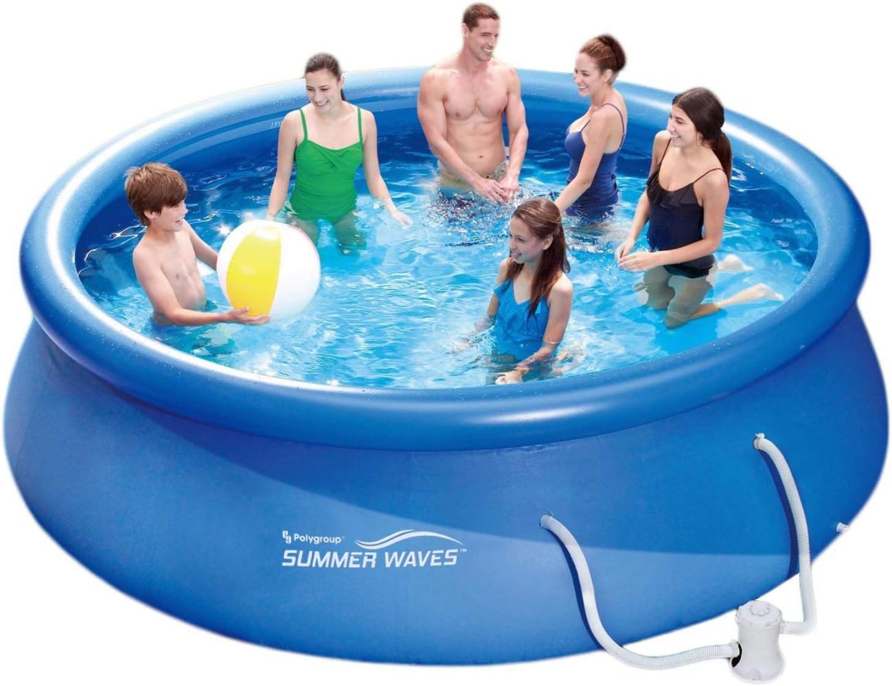 Summer Waves Familien-Swimming-Pool mit Filterpumpe, Ø366x91 cm Bild 1