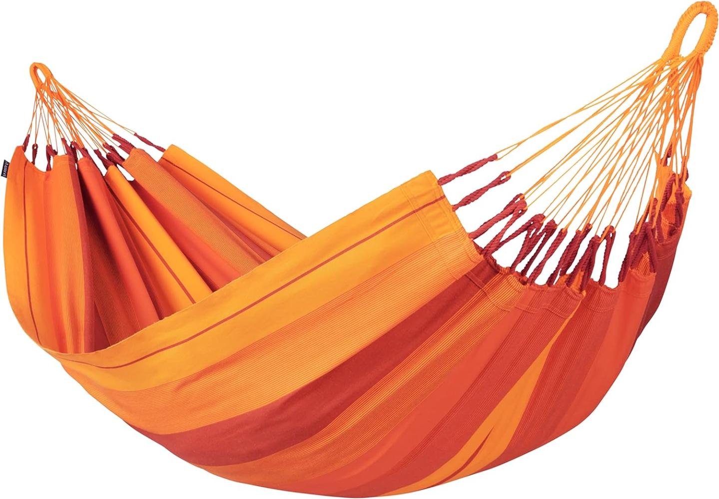 La Siesta Single-Hängematte MODESTA volcano orange Klassische Einzel-Hängematte aus Bio-Baumwolle Bild 1