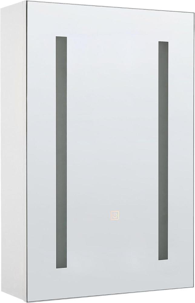 Bad Spiegelschrank weiß / silber mit LED-Beleuchtung 40 x 60 cm CAMERON Bild 1