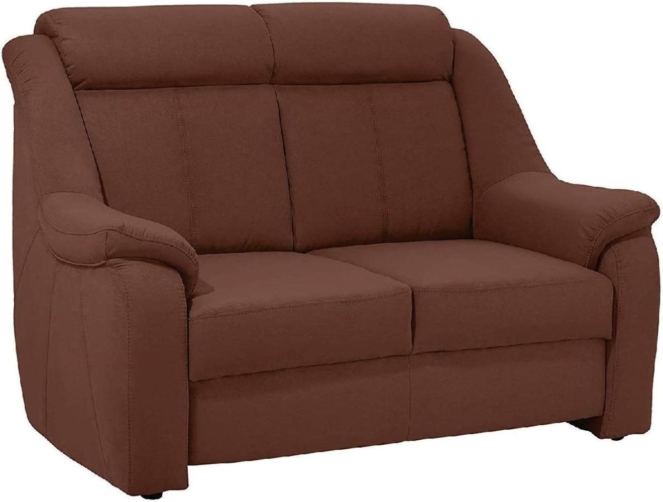 Cavadore 2-Sitzer Beata / 2er Couch im modernen Design / 138 x 98 x 92 / Mikrofaser Braun Bild 1
