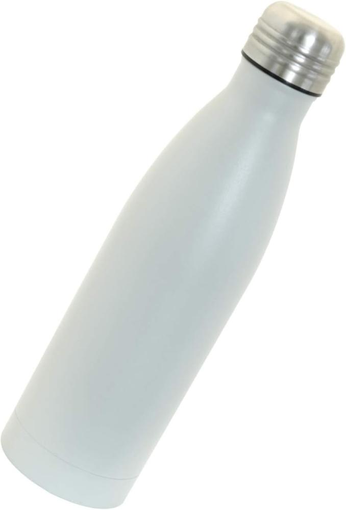 Thermosflasche Edelstahl hellgrau 0,5 Ltr. als Trinkflasche Bild 1