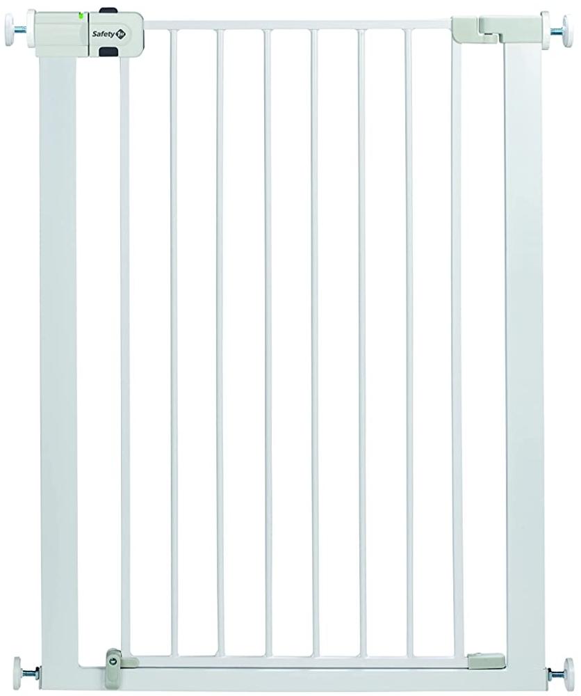 Safety 1st Wall Fix Treppenschutzgitter, verstellbares Türschutzgitter aus Metall, Maße verstellbar von 62-102 cm, öffnet in beide Richtungen, Schraubenbefestigung, Weiß Bild 1