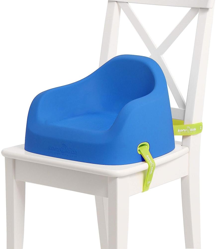 Koru Kids® Junior Booster - Sitzerhöhung Stuhl Kind - für Kinder ab 3 bis etwa 7 Jahre Plus - Boostersitz - Kindersitz - Stuhlsitz (Ocean Blue) Bild 1