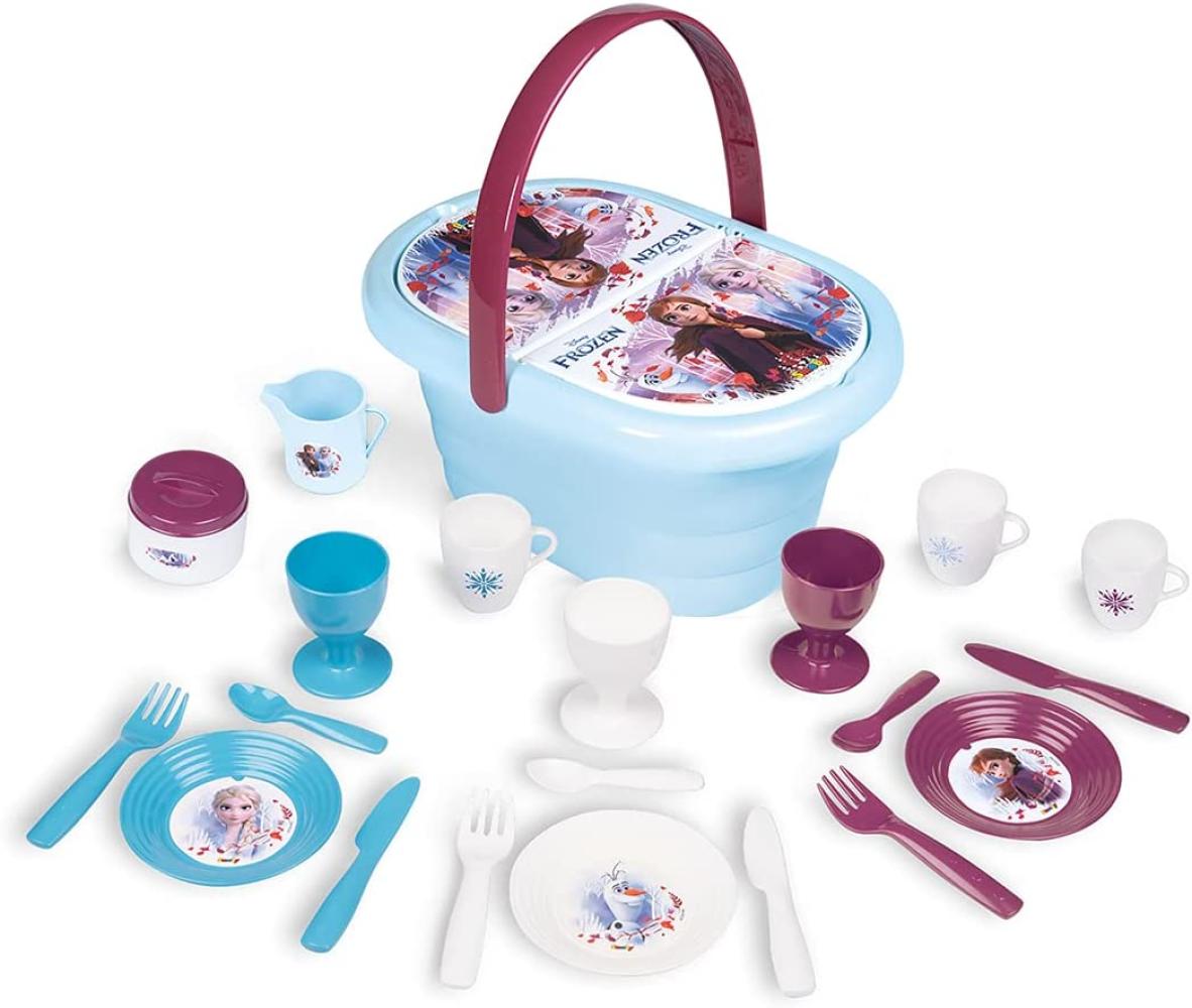 Frozen 2 Picknick-Korb, Disney Frozen Picknickset mit Geschirr, für Kinder ab 3 Jahren Bild 1