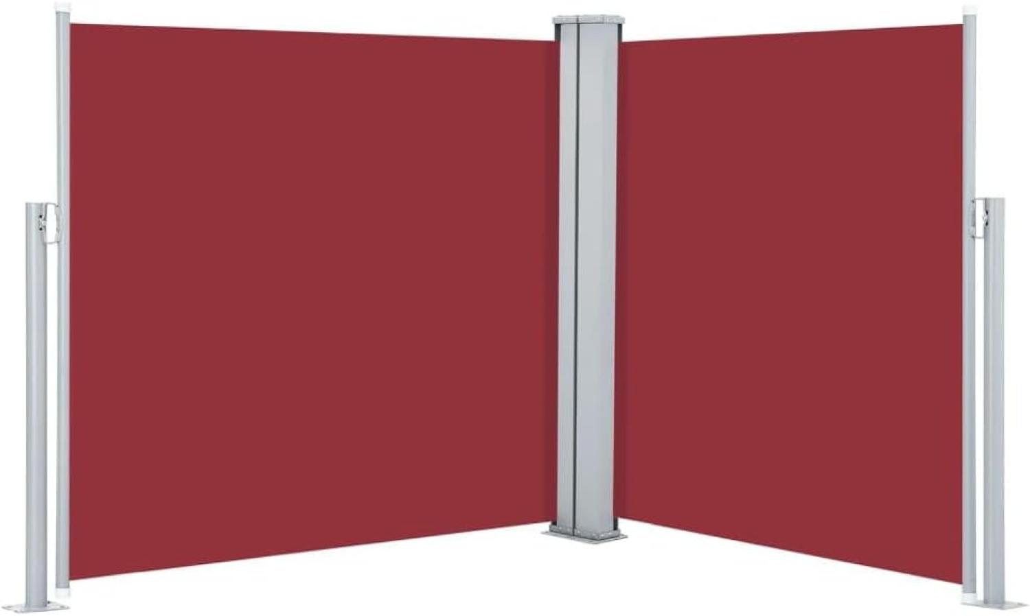 Seitenmarkise Ausziehbar Rot 117x600 cm Bild 1