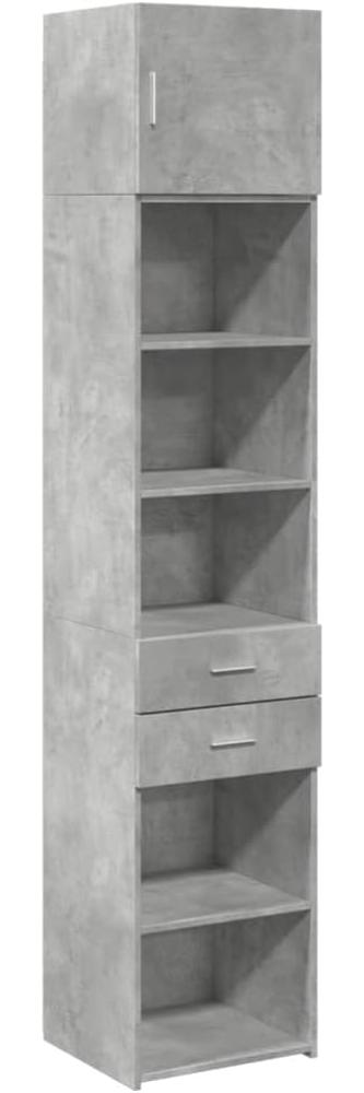 Hochschrank Schmal Betongrau 45x42,5x225 cm Holzwerkstoff 3281297 Bild 1