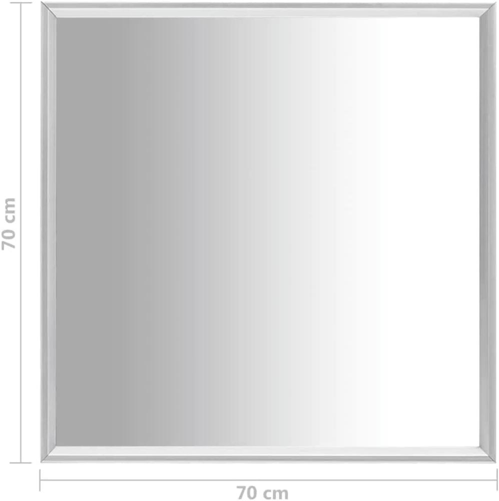 vidaXL Spiegel Silbern 70x70 cm Bild 1