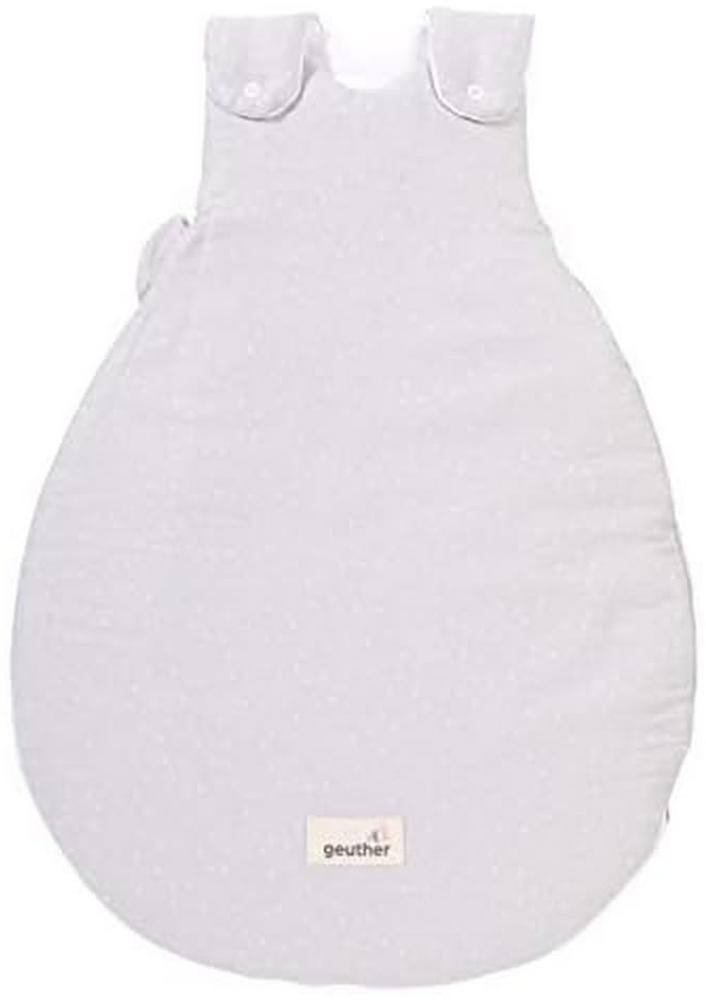 Geuther 4123 Babyschlafsack 50-56 Ganzjahresschlafsack aus 100% Bio-Baumwolle weicher Kinderschlafsack größenverstellbare & Pflegeleichte Baby Erstausstattung Sprinkled Grey Bild 1