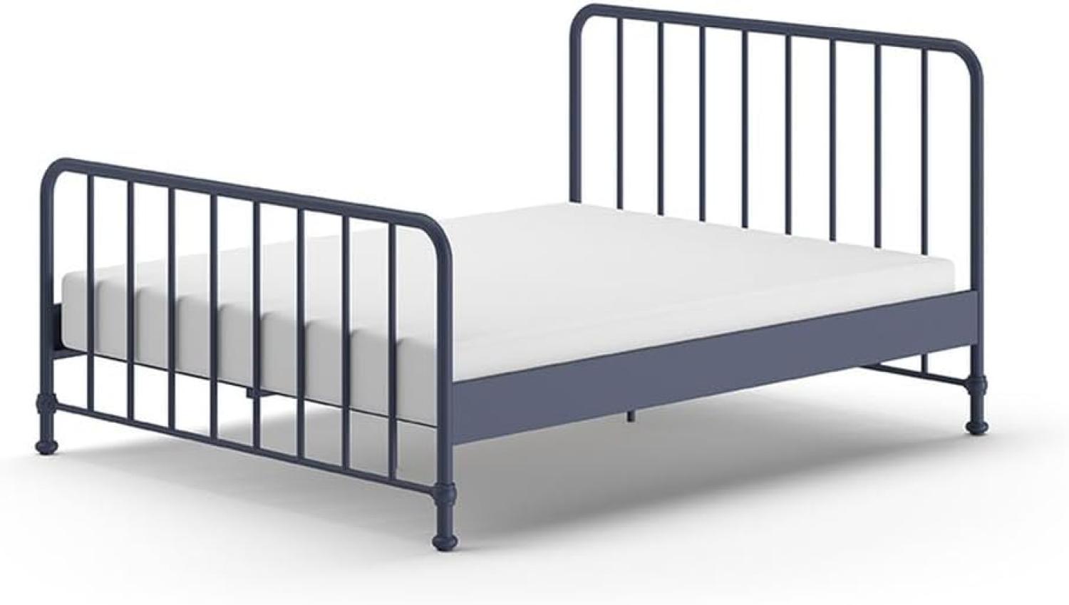 BRONXX Jugendbett mit Liegefläche 160 xx 200 cm, Ausf. Metall Denim Blau matt Bild 1