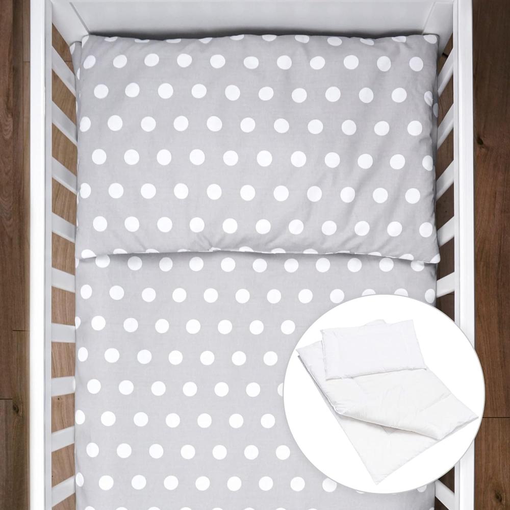 Baby Comfort 4-teiliges Bettwäsche für Kinder 120x90 cm Steppdecke und Kissen, Bettbezug und Kissenbezug - (Muster 14) Bild 1