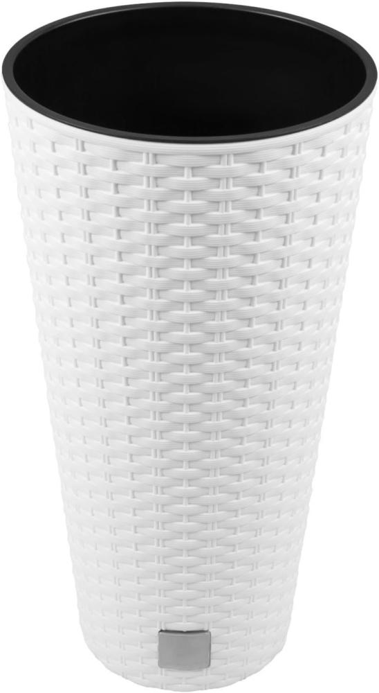 64 -Liter -Zeit Pot mit Einsatz 40 x 40 x 76,3 cm in Weiß Bild 1