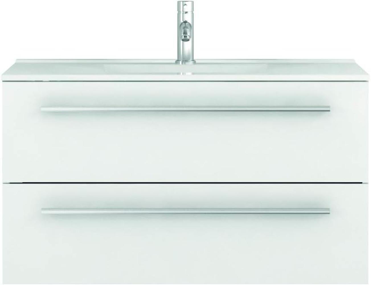Sieper I Waschtischunterschrank 90 x 50 cm mit Waschtisch, Libato Badezimmermöbel, Badezimmerunterschrank I Weiß Bild 1