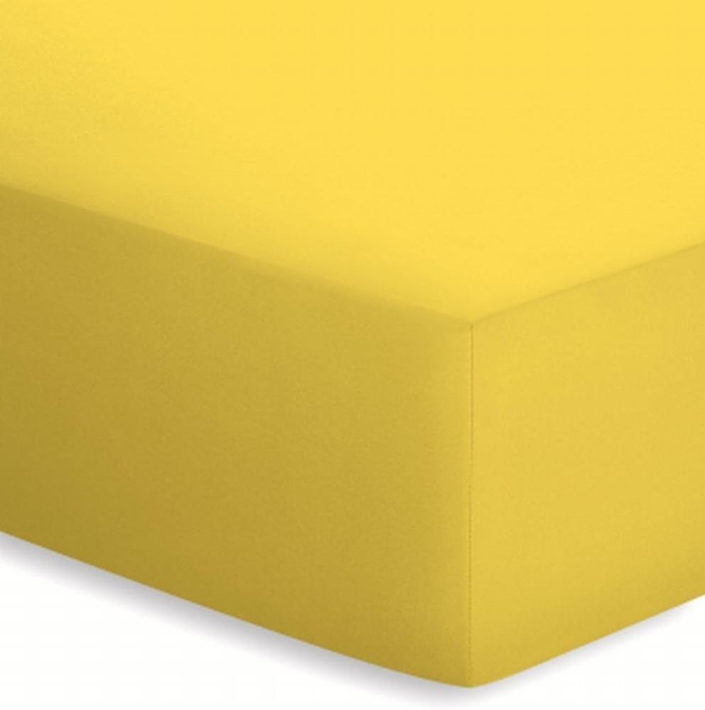 Schlafgut Basic Jersey Spannbettlaken | 90x190 - 100x200 cm | gelb Bild 1