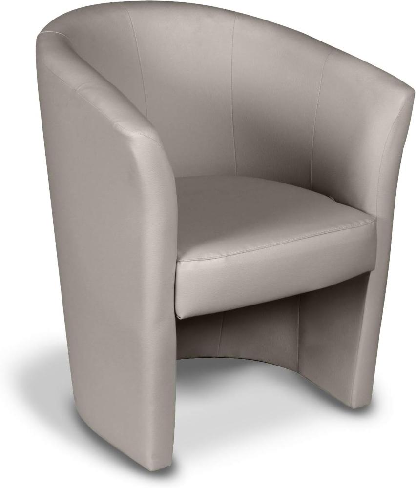 Dmora Sessel mit Kunstlederbezug, graue Farbe, 65 x 78 x 60 cm Bild 1