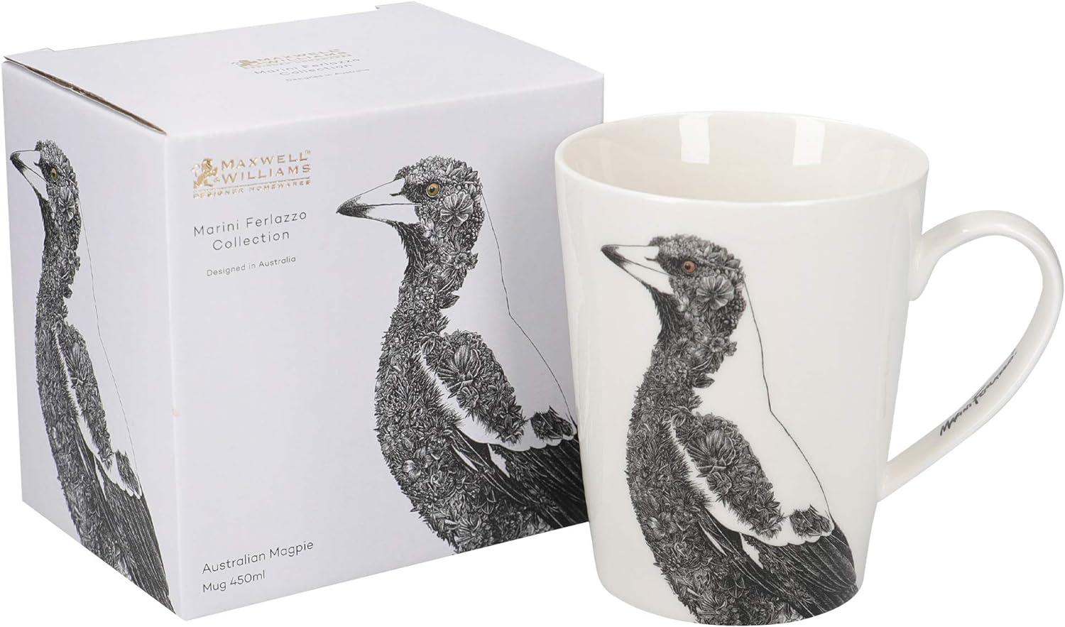 Maxwell & Williams DX0569 Marini Ferlazzo Birds Tasse aus feinem Porzellan mit australischem Elster-Design, in Geschenkverpackung Bild 1