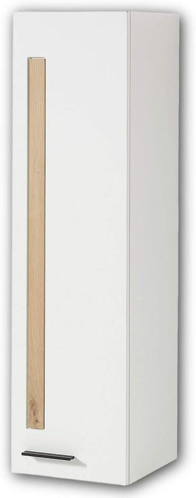 Stella Trading LOFT-TWO Hängeelement in Artisan-Eiche Optik, weiß - Moderne Hängevitrine als Eyecatcher in Ihrem Wohnzimmer - 36 x 128 x 37 cm (B/H/T) Bild 1