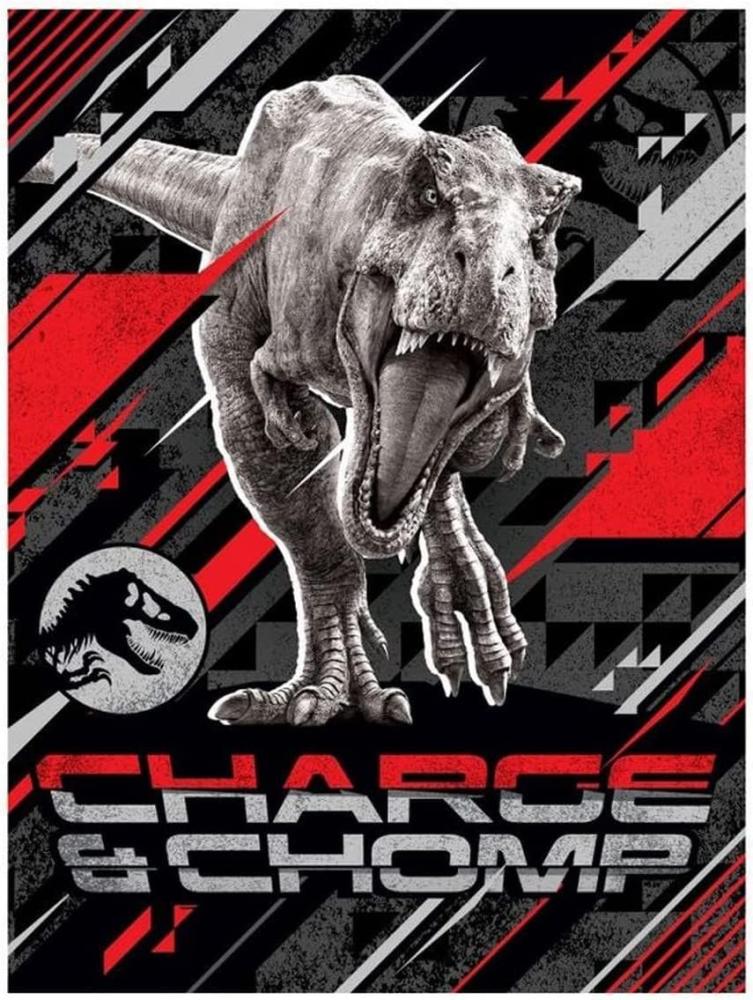 Jurassic World CHARGE AND CHOMP Fleecedecke - 130 x 170 cm Bild 1