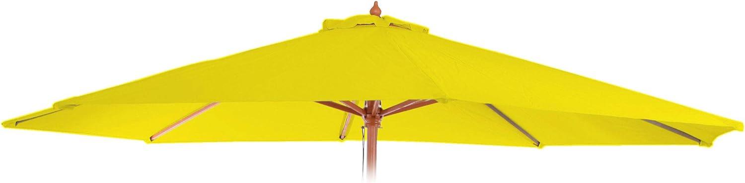 Ersatz-Bezug für Sonnenschirm Florida, Sonnenschirmbezug Ersatzbezug, Ø 3,5m Polyester 8 Streben ~ gelb Bild 1