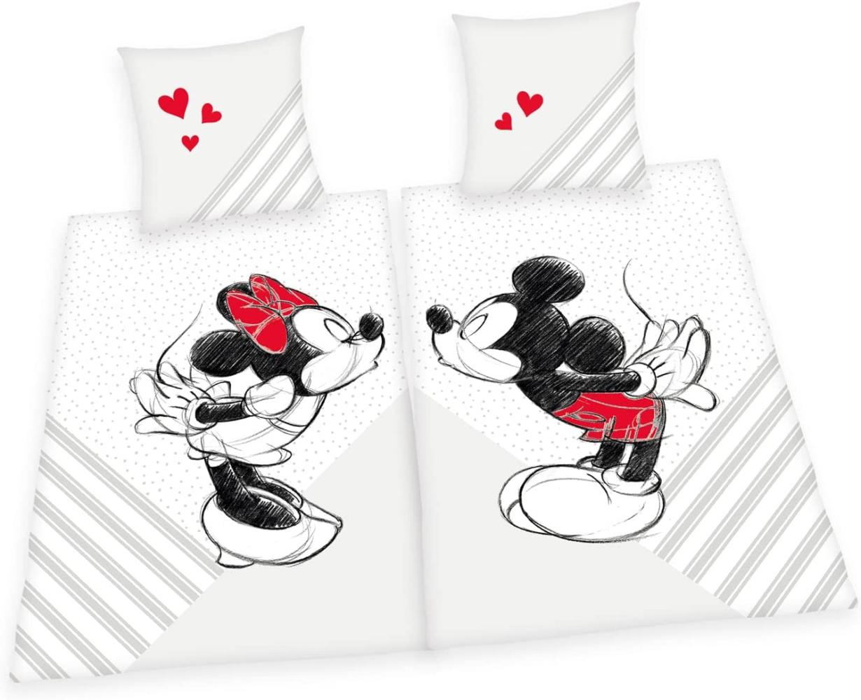 Mickey und Minnie Mouse Bettwäsche Partner Pack- 100 Prozent Baumwolle Bild 1